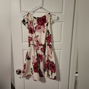 Cute cream and pink floral dress
